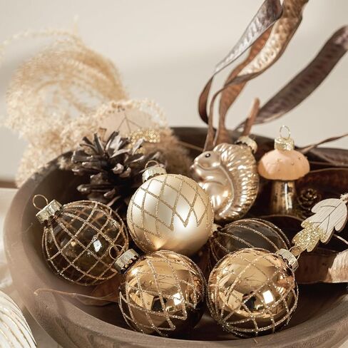 DN DECONATION 12PCS Fall Tree Decorations Felt Ornaments, Felt Pinecones Leaves Mini Pumpkins Ornament Set for Small Tree Thanksgiving Harvest Autumn Fall Hanging Decor in Saudi Arabia