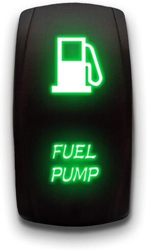 FUEL PUMP - Red - Switch Dual Light - STARK Laser Etched LED Rocker - 20A 12V ON/OFF 5-PIN in Kuwait
