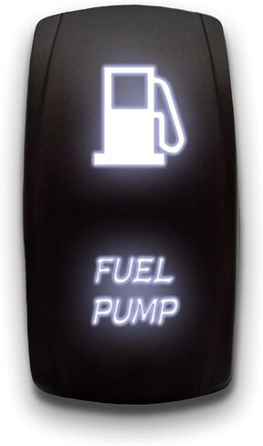 FUEL PUMP - Red - Switch Dual Light - STARK Laser Etched LED Rocker - 20A 12V ON/OFF 5-PIN in Kuwait