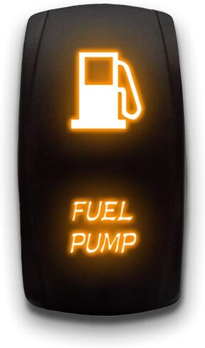 FUEL PUMP - Red - Switch Dual Light - STARK Laser Etched LED Rocker - 20A 12V ON/OFF 5-PIN in Kuwait