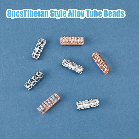 DICOSMETIC 10Pcs Bead Connector for Watch Band Alloy Watchband Connector 22mm Column Watch Band Adapters Watch Belt Trim Accessories for Women Men Watch Making Replacement in Saudi Arabia