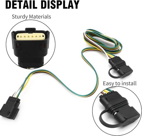 118285 4-Way Trailer Wiring Harness Connector Kit with 2 Relays, Replacement for Chevrolet Equinox 2018-2022 Replacement for GMC Terrain 2018-2022, Replaces 56375 in Saudi Arabia