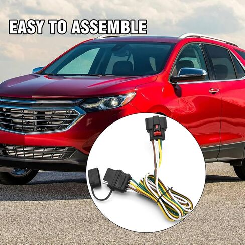 118285 4-Way Trailer Wiring Harness Connector Kit with 2 Relays, Replacement for Chevrolet Equinox 2018-2022 Replacement for GMC Terrain 2018-2022, Replaces 56375 in Saudi Arabia