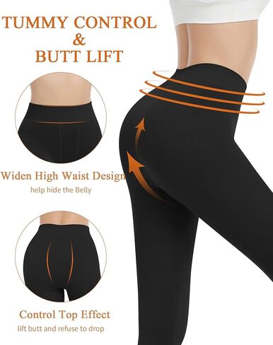 دوكومو صوف مبطن الجوارب للنساء جوارب طويلة حرارية شتاء دافئ وهمية شفافة الجوارب عالية الخصر طماق سميكة in Kuwait