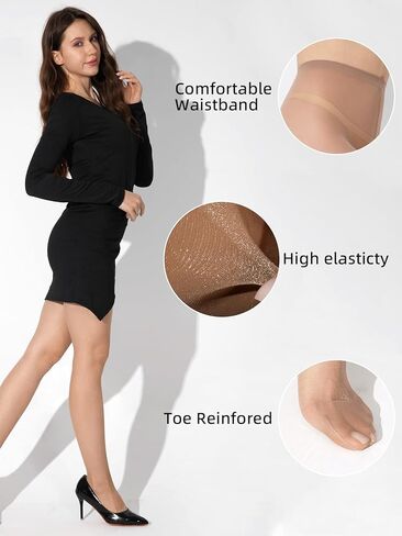 Women's Sheer Glitter Tights - 15D Control Top Shimmer Pantyhose Shiny Stockings Sparkly Tights in Saudi Arabia