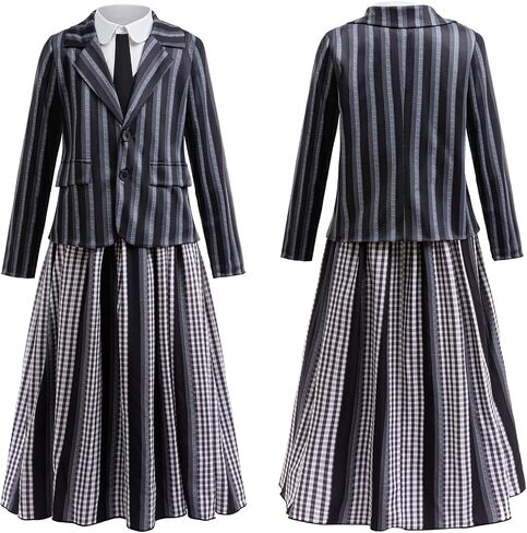 Black Costume Dress for Girls Cosplay Outfits Kids Halloween Party Dress with Accessories Family Party Dress in Saudi Arabia