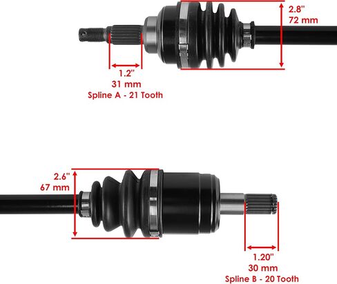 Caltric Front Right Complete Cv Joint Axle Compatible with Honda Foreman 450 TRX450FE TRX450FM Es S 2002-04/42250-HN0-A01 42250-HN0-671 in Saudi Arabia