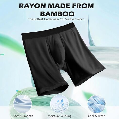 ملابس داخلية بوكسر للرجال مكونة من 6 قطع بدون ركوب، بدون علامات، ملابس داخلية ناعمة قابلة للتنفس ماصة للرطوبة للرجال in Kuwait