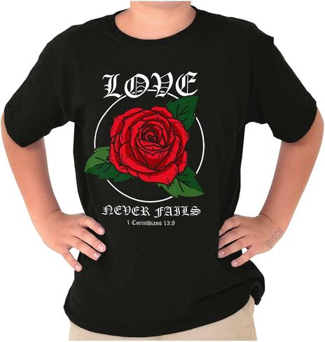 الحب الحضري الرائع لا يفشل أبدًا الورود Crewneck تي شيرت صبي فتاة in Saudi Arabia