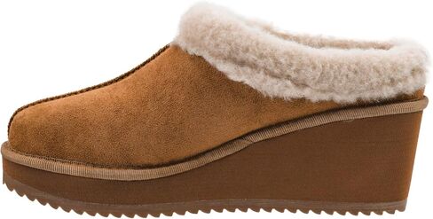 Corkys Footwear Women's Easy Going 2.5-Inch Closed-Toe Wedge Sandal with Plush Fur Lining, Comfort EVA Insole for All-Day Wear, And A Trendy and Versatile Design in Saudi Arabia
