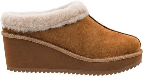 Corkys Footwear Women's Easy Going 2.5-Inch Closed-Toe Wedge Sandal with Plush Fur Lining, Comfort EVA Insole for All-Day Wear, And A Trendy and Versatile Design in Saudi Arabia