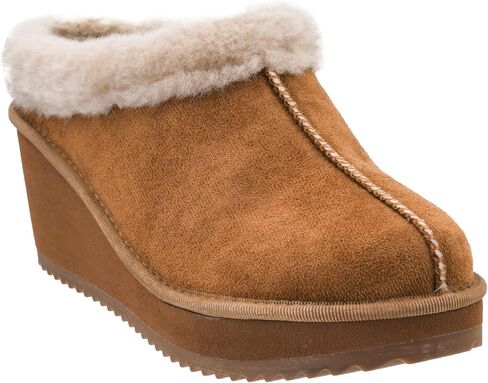 Corkys Footwear Women's Easy Going 2.5-Inch Closed-Toe Wedge Sandal with Plush Fur Lining, Comfort EVA Insole for All-Day Wear, And A Trendy and Versatile Design in Saudi Arabia