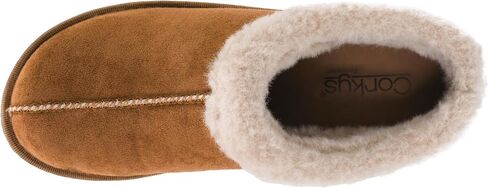 Corkys Footwear Women's Easy Going 2.5-Inch Closed-Toe Wedge Sandal with Plush Fur Lining, Comfort EVA Insole for All-Day Wear, And A Trendy and Versatile Design in Saudi Arabia