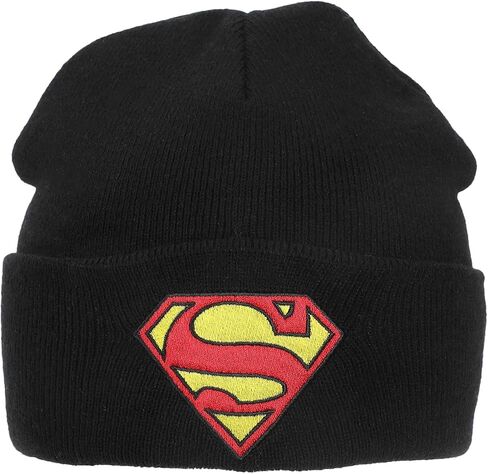 Bioworld Superman Superman Logo Embroidery Acrylic Knit Cuff Beanie in Saudi Arabia