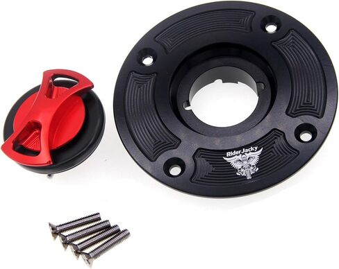 غطاء غطاء خزان الوقود بدون مفتاح لسوزوكي هايابوسا GSXR 1300 1999-2007، SV650/SV650S 1992-2002، GSXR600 1997-2003، GSXR750 1996-2003، GSF1200 Bandit 1200 2001-2004 (أحمر) in Kuwait