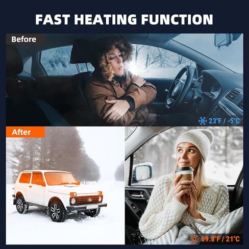 سخان ديزل، سخان هواء ديزل 5 كيلو وات 12 فولت، سخان ديزل محمول الكل في واحد مع جهاز تحكم عن بعد وشاشة LCD، تسخين سريع، سخان انتظار منخفض الضوضاء للشاحنة، عربة سكن متنقلة، مقطورة، العربة، القارب in Kuwait