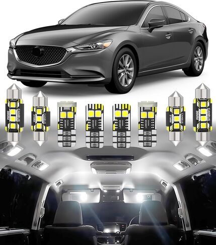 BMT xms Car Interior LED Light Replacement for Mazda 6 GH GJ GL 2009-2020,6000K Super Bright Interior Light Bulbs Package, 12pcs in Saudi Arabia