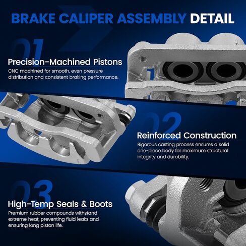 Front Brake Caliper Assembly Replaces for 18B4918A 18B4919A, Compatible with Chevrolet Silverado Suburban Express 1500, Compatible with GMC Savana Sierra Yukon XL 1500 in Saudi Arabia
