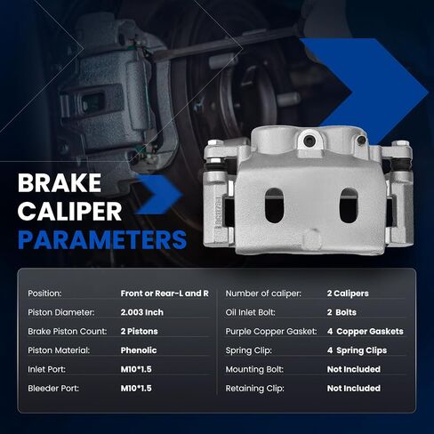Front Brake Caliper Assembly Replaces for 18B4918A 18B4919A, Compatible with Chevrolet Silverado Suburban Express 1500, Compatible with GMC Savana Sierra Yukon XL 1500 in Saudi Arabia