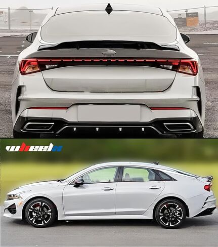 جناح خلفي للصندوق متوافق مع 2021-2024 KIA K5 LX LXS EX، R Style Duckbill Spoiler يناسب 21-24، غطاء جناح خلفي عالي الركلة (أسود لامع) in Saudi Arabia