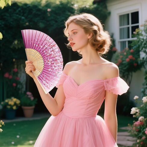 3 Pcs Bamboo Folding Fan 8.3In Floral Folding Handheld Fans with Tassel for Dancing Party Wedding Gifts Wall Decoration in Saudi Arabia