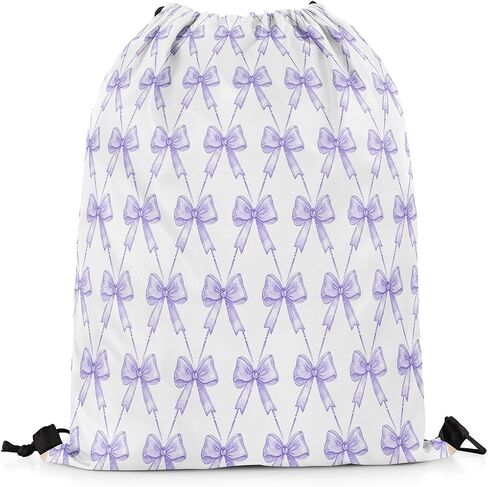 jejeloiu القوس الرباط حقيبة الظهر 13 "x15.7" الوردي القوس الرياضة الرباط Sackpack لطيف Bowknot الرباط حقائب النساء الرجال Kawaii للماء Cinch حقيبة القوس والمشارب in Saudi Arabia
