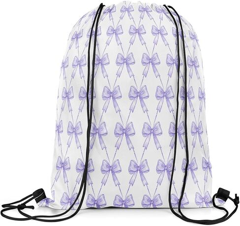 jejeloiu القوس الرباط حقيبة الظهر 13 "x15.7" الوردي القوس الرياضة الرباط Sackpack لطيف Bowknot الرباط حقائب النساء الرجال Kawaii للماء Cinch حقيبة القوس والمشارب in Saudi Arabia