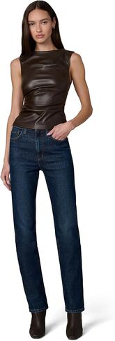 قميص Joe's Jeans النسائي The Meg مصنوع من الجلد النباتي بدون أكمام in Saudi Arabia