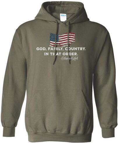 TeesAndTankYou God Family Country In That Order Charlie Kirk Hoodie Sweatshirt Unisex in Saudi Arabia