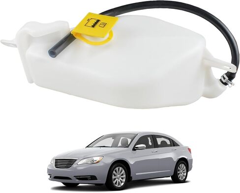Engine Radiator Coolant Overflow Reservoir Tank with Cap Compatible with 2007-2014 Chrysler 200 Cirrus Sebring 2008-2014 Dodge Avenger Replaces 603-586 5058371AD 5058371AE 5058371AC in Saudi Arabia