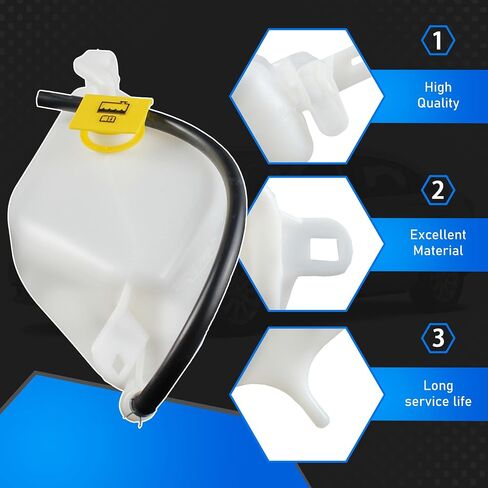 Engine Radiator Coolant Overflow Reservoir Tank with Cap Compatible with 2007-2014 Chrysler 200 Cirrus Sebring 2008-2014 Dodge Avenger Replaces 603-586 5058371AD 5058371AE 5058371AC in Saudi Arabia