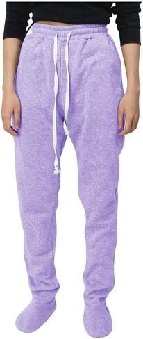 Women Sweatpants with Pockets Adult Footed Sweatpants with Sherpa Fleece Lined Feet Soft and Warm Footing Winter in Saudi Arabia