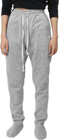 Women Sweatpants with Pockets Adult Footed Sweatpants with Sherpa Fleece Lined Feet Soft and Warm Footing Winter in Saudi Arabia