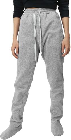 Women Sweatpants with Pockets Adult Footed Sweatpants with Sherpa Fleece Lined Feet Soft and Warm Footing Winter in Saudi Arabia