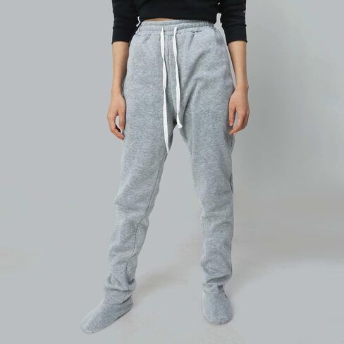 Women Sweatpants with Pockets Adult Footed Sweatpants with Sherpa Fleece Lined Feet Soft and Warm Footing Winter in Saudi Arabia