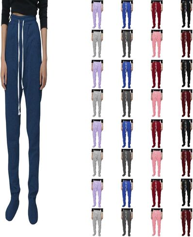 Women Sweatpants with Pockets Adult Footed Sweatpants with Sherpa Fleece Lined Feet Soft and Warm Footing Winter in Saudi Arabia