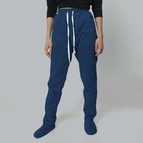 Women Sweatpants with Pockets Adult Footed Sweatpants with Sherpa Fleece Lined Feet Soft and Warm Footing Winter in Saudi Arabia