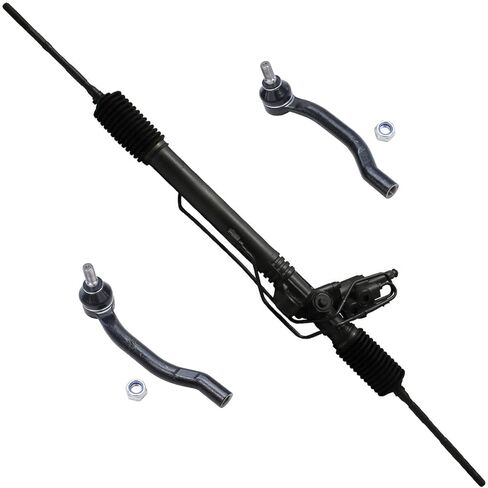 Detroit Axle - Front 3pc Rack and Pinion Kit for 03-06 Acura MDX, 1 Power Steering Rack and Pinion Assembly 2 Outer Tie Rod Ends 2003 2004 2005 2006 Replacement in Saudi Arabia