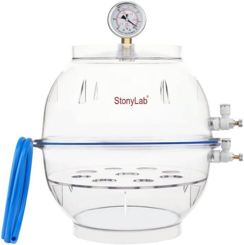 جهاز تجفيف الفراغ من stonylab PC، مادة سميكة لتعزيز المتانة، ختم سيليكون موثوق، نظام صمام مزدوج، مجهز بمقياس فراغ، قطر 250 مم، للاستخدام المختبري in Saudi Arabia