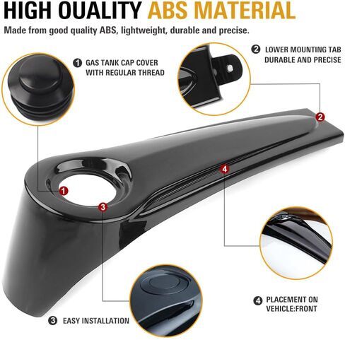 FSFY Motorcycle Smooth Dash Fuel Console Gas Tank Cap Covers Bright Black for Harley Electra Glide Ultra Street Road Glide 1986-2007 in Saudi Arabia