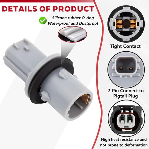 مقبس ضوء إشارة الانعطاف مع حزام سلكي ومصباح LED لسيارة Honda CR-V Acura لـ Acura NSX RDX RL TL المصباح DRL موصل استبدال #33304-S5A-003 قطعتان in Saudi Arabia