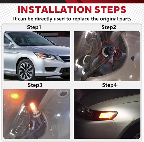مقبس ضوء إشارة الانعطاف مع حزام سلكي ومصباح LED لسيارة Honda CR-V Acura لـ Acura NSX RDX RL TL المصباح DRL موصل استبدال #33304-S5A-003 قطعتان in Saudi Arabia