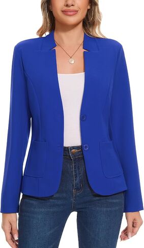 MINTLIMIT Blazers for Women Long Sleeve Notch Collar Blazer Button Front Casual Work Office Suit Jackets with Pockets in Saudi Arabia