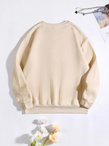 SOLY HUX Women's Crewneck Sweatshirts Cute Printed Long Sleeve Shirts Fall Loose Pullover Tops Preppy Clothes in Saudi Arabia