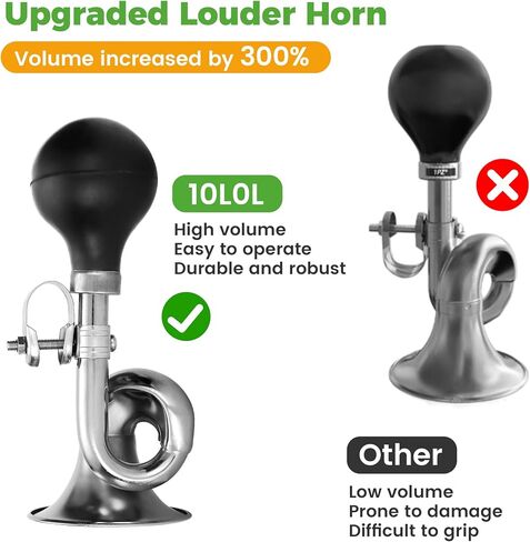 10L0L Retro Clown Horn for Golf Cart Accessories, Classic Vintage Metal Twist Loudspeaker Siren Hooter Snail Air Horn Compatible with Yamaha, EZGO, Club Car Golf Cart and Bike in Saudi Arabia