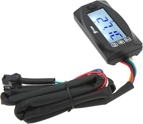 Motorcycle LCD Digital Gauge, Voltage Meter Voltmeter, Temperature Thermometer, Time Display Sensor, Bike Dashboard Accessories (20 * 1.0) in Kuwait