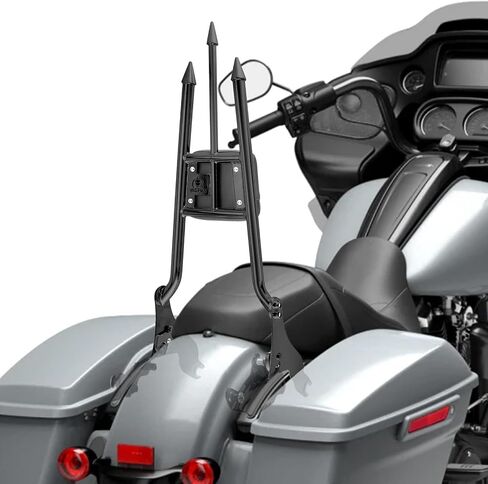Mofun 31 بوصة ارتفاع الركاب سيسي بار مسند الظهر سريع التحرير متوافق مع Harley Touring Street Road Electra Glide Road King 2009-2025 أسود لامع in Saudi Arabia