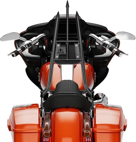 Mofun 31 بوصة ارتفاع الركاب سيسي بار مسند الظهر سريع التحرير متوافق مع Harley Touring Street Road Electra Glide Road King 2009-2025 أسود لامع in Saudi Arabia