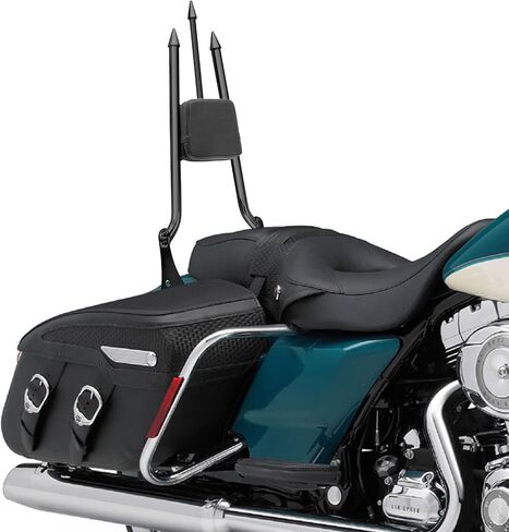 Mofun 31 بوصة ارتفاع الركاب سيسي بار مسند الظهر سريع التحرير متوافق مع Harley Touring Street Road Electra Glide Road King 2009-2025 أسود لامع in Saudi Arabia
