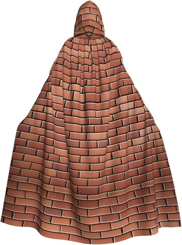 Brick wall pattern Printing Halloween Adult Hooded Cloak for Parties and Costume Events in Saudi Arabia